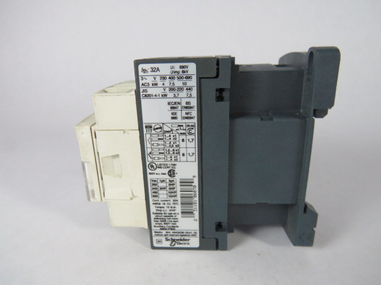Telemecanique LC1D18F7 Contactor 110V 50/60HZ USED