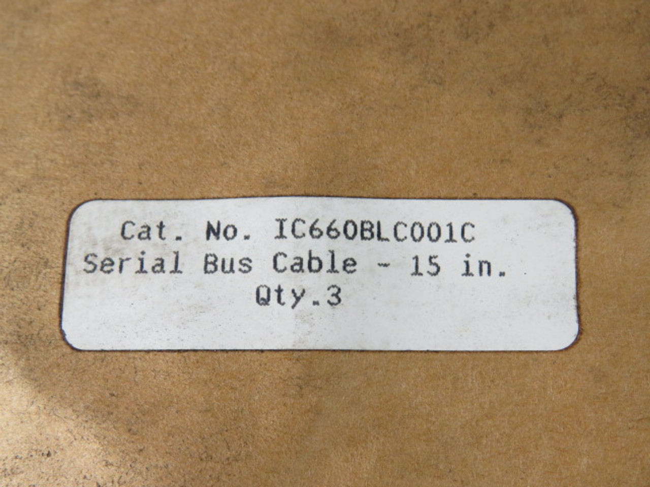 GE Fanuc IC660BLC001C Serial Bus Cable 15" Pack Of 3 ! NEW !