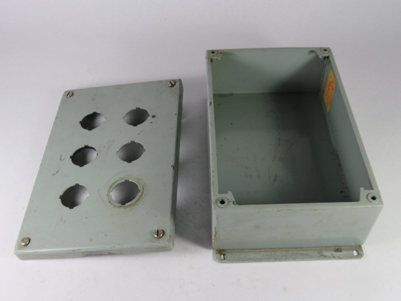 Hoffman N-630734 Industrial Control Panel Enclosure 6-Hole USED