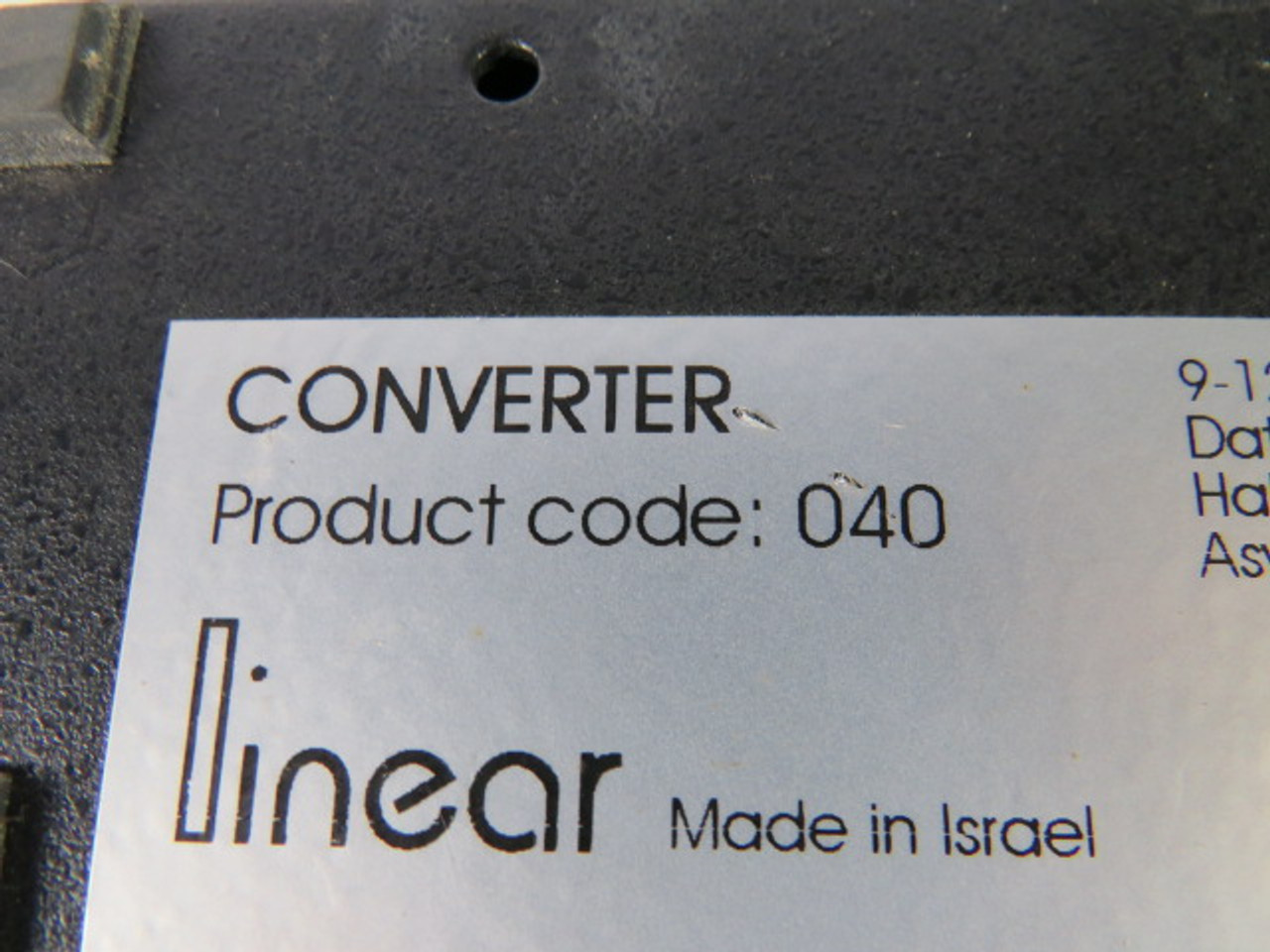 Linear 0402000  Converter 9-12VDC 6-12VAC USED