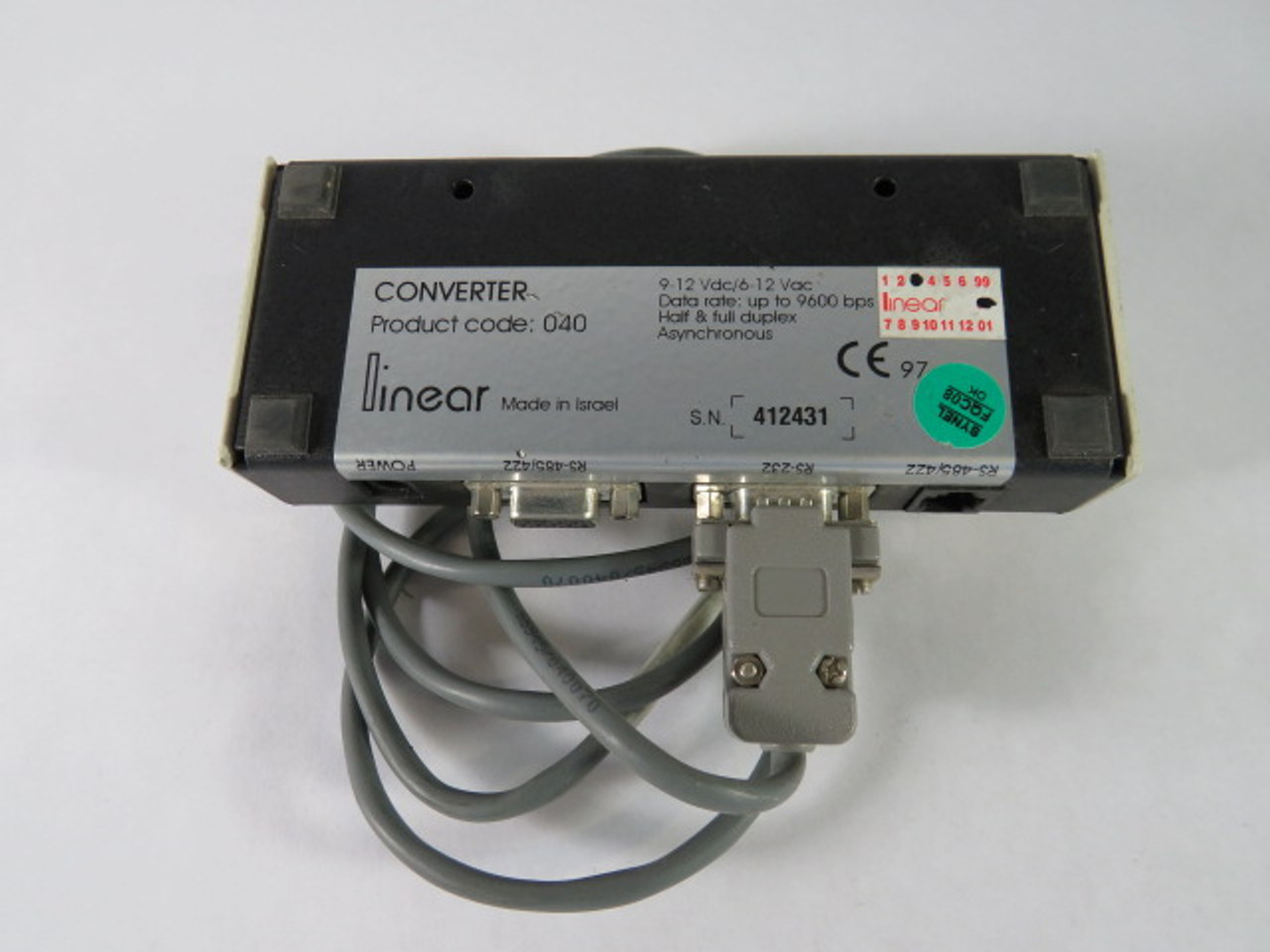 Linear 0402000  Converter 9-12VDC 6-12VAC USED