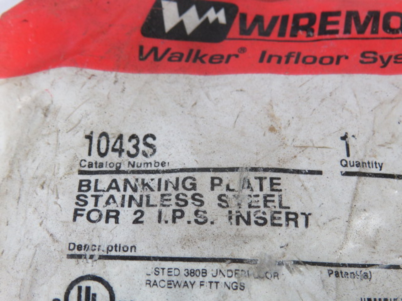 Walker 1043S Blanking Plate W/ 2" Threaded Base For 2" IPS ! NWB !