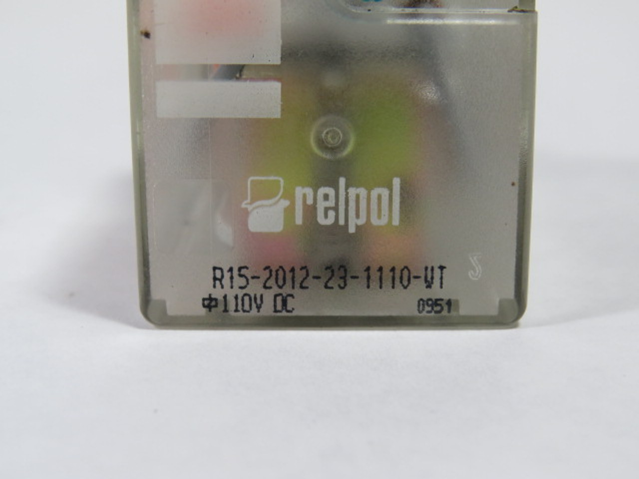 Relpol R15-2012-23-1110-WT Plug-In Relay 110Vdc 10A 8 Pin DPDT USED