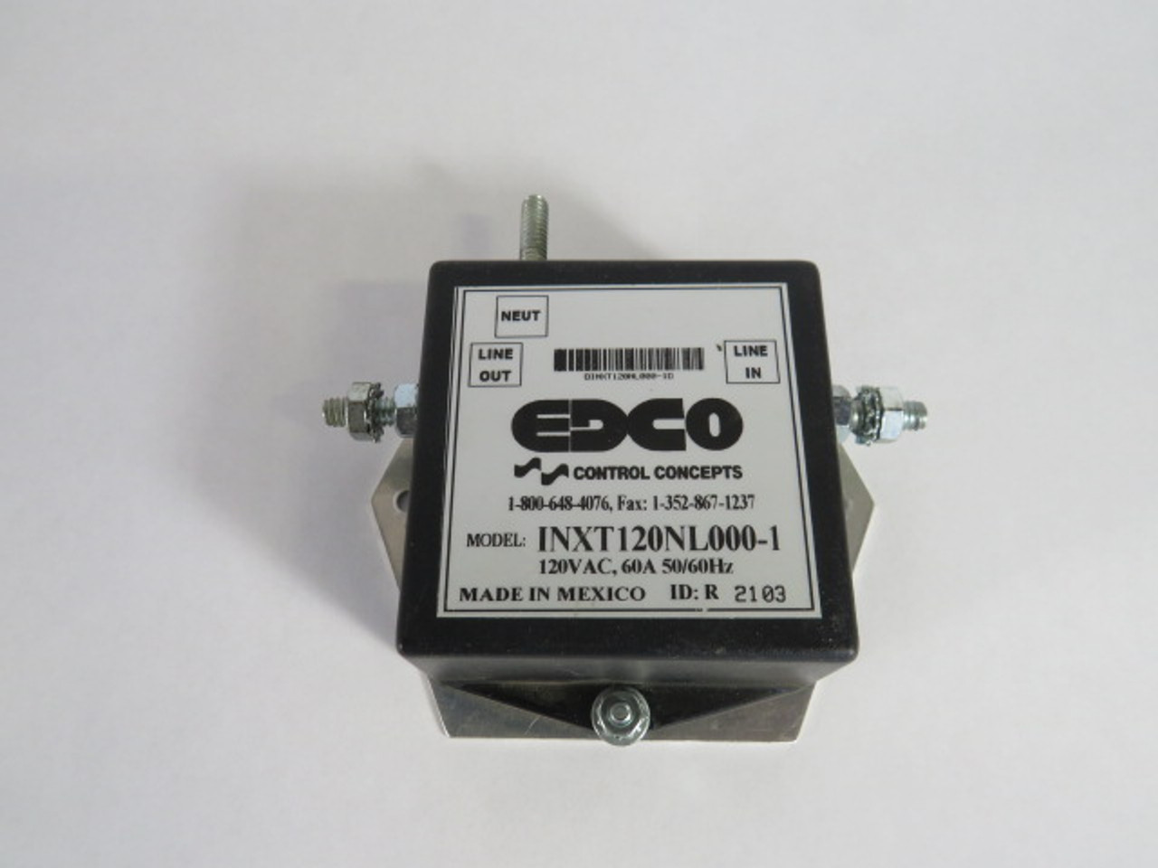 Edco INXT120NL000-1 Surge Protector 120VAC 60A 50/60HZ USED