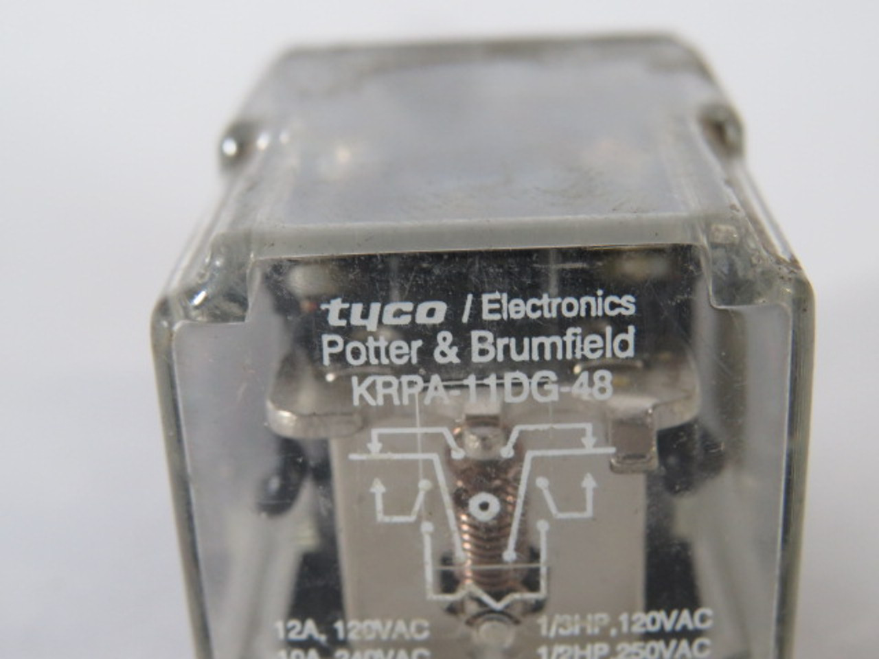 Potter & Brumfield KRPA-11DG-48 Relay 240VAC 10A 48VDC 8-Pin USED