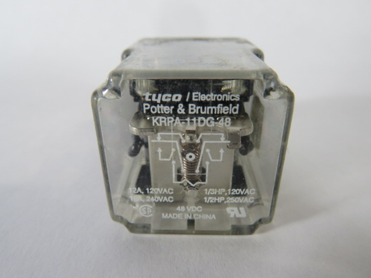 Potter & Brumfield KRPA-11DG-48 Relay 240VAC 10A 48VDC 8-Pin USED