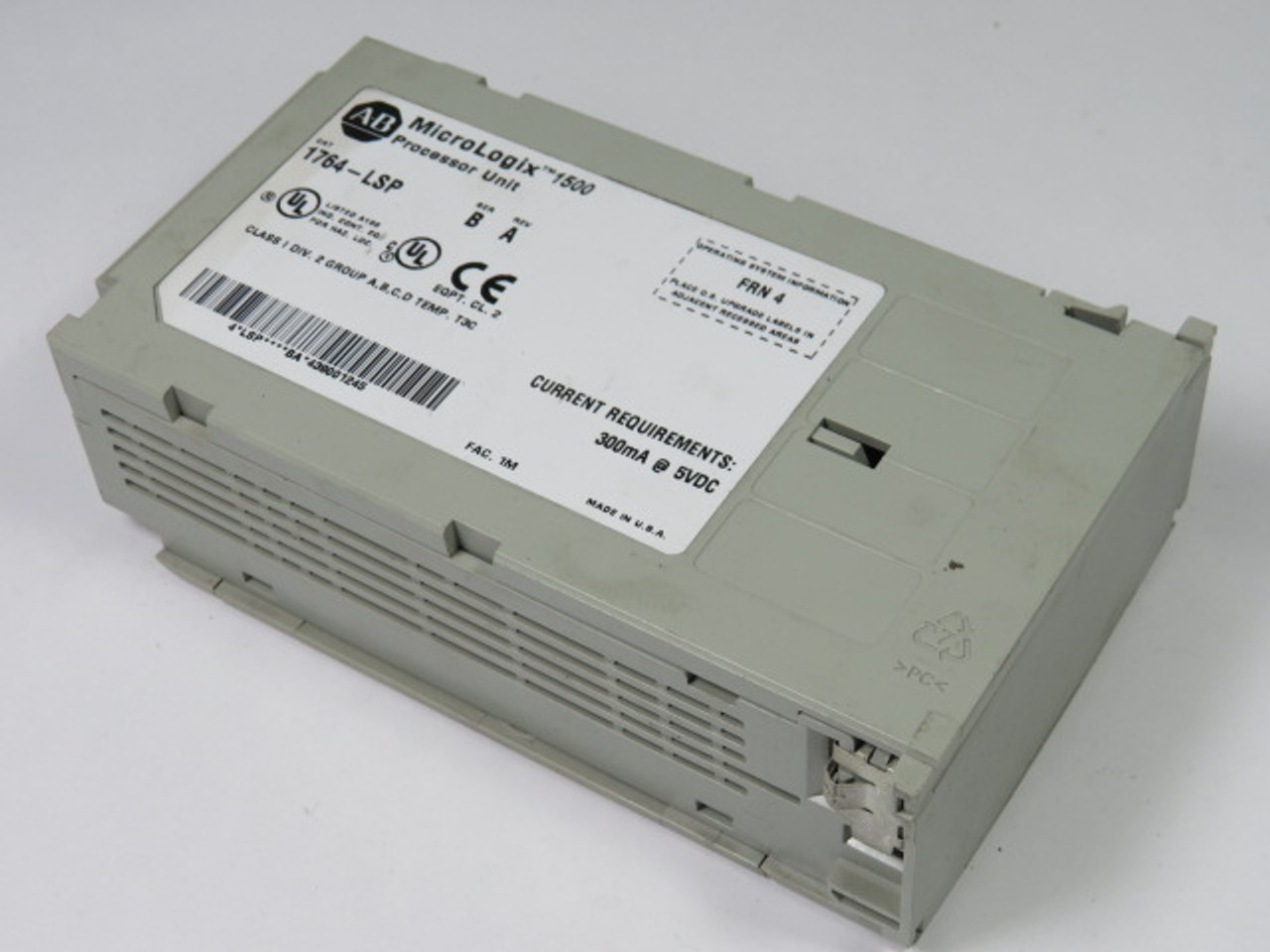 Allen-Bradley 1764-LSP Series B Processor Unit 300mA at 5VDC USED