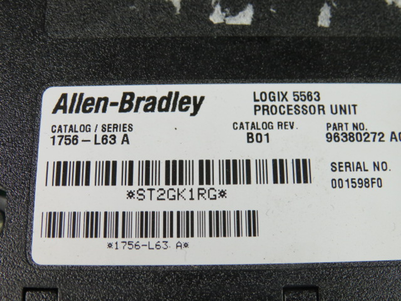 Allen-Bradley 1756-L63 Series A Processor Unit REV.B01 NO BATTERY NO DOOR USED
