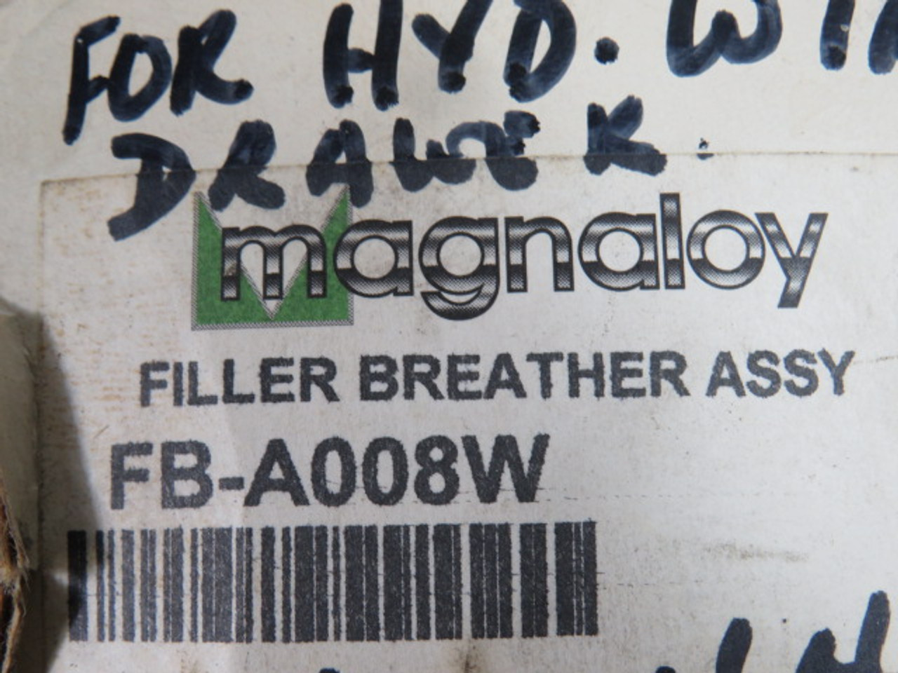 Magnaloy FB-A008W Filler Breather Assembly USED