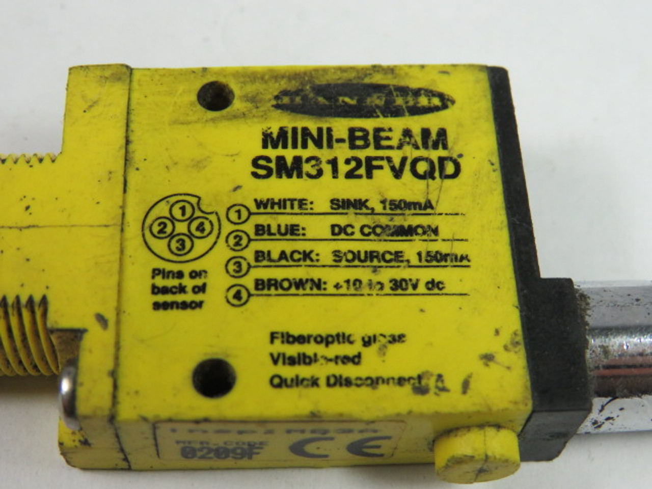 Banner SM312FVQD Mini-Beam Fiber Optic Amplifier 10-30VDC NO FACEPLATE ! AS IS !