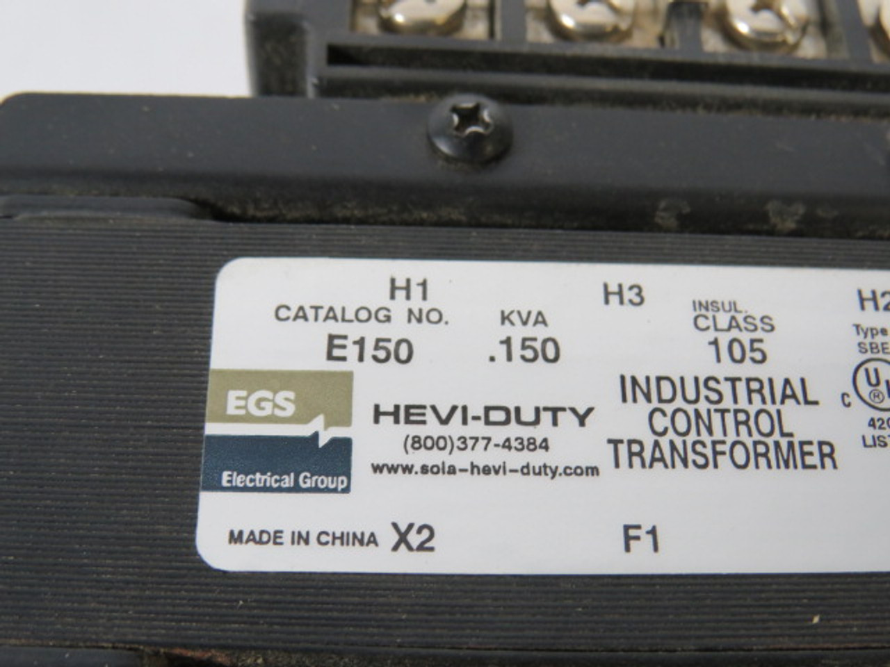 EGS E150 Control Transformer 150VA Pri 240x480V Sec 120V 1Ph USED