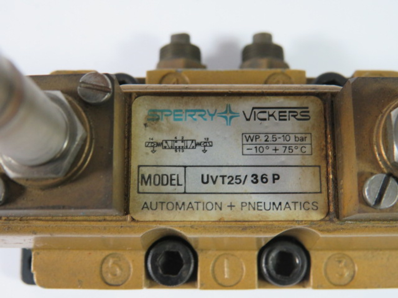 Sperry Vickers UVT25/36P Pneumatic Valve 2.5-10Bar USED