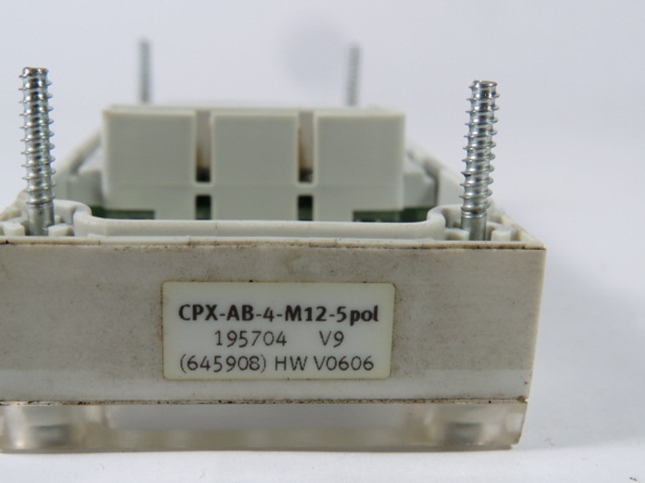 Festo CPX-AB-4-M12-5POL Manifold Block For CPX Terminals 5-Pin 4X Socket USED