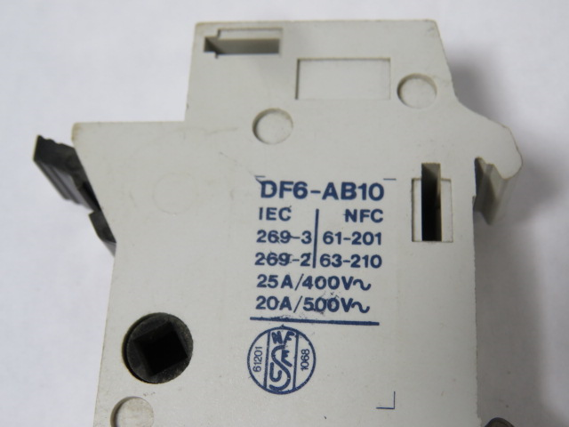 Telemecanique DF6-AB10 Fuse Holder 32A 380VAC 1-Pole USED