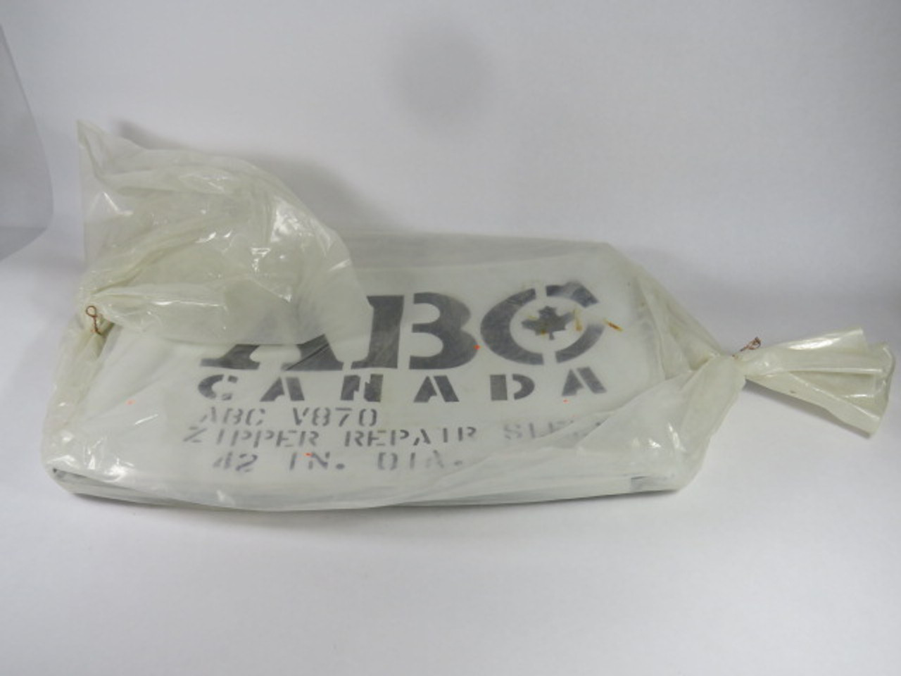 ABC Canada ABC-V870 White Zipper Repair Sleeve 42" Dia. x 81" L ! NWB !