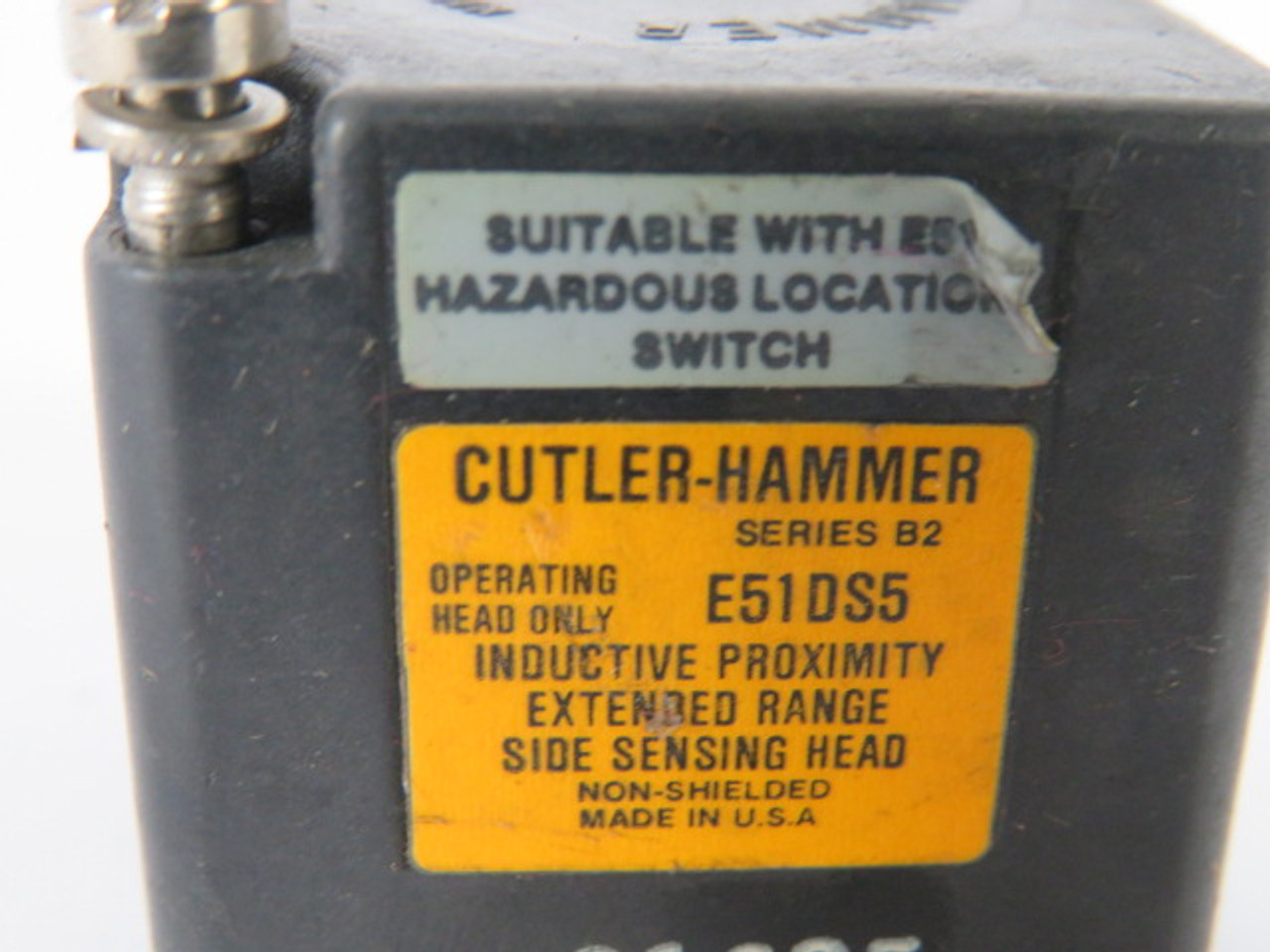 Cutler-Hammer E51DS5 Inductive Proximity Sensor Head 24mm Range USED