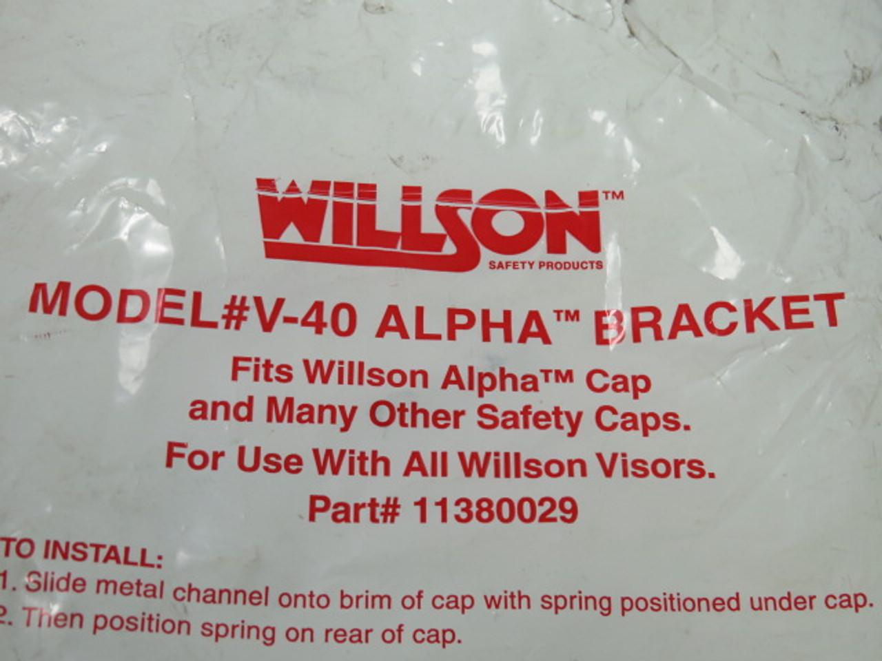 Willson V-40 Alpha Bracket For Use With All Willson Visors NWB
