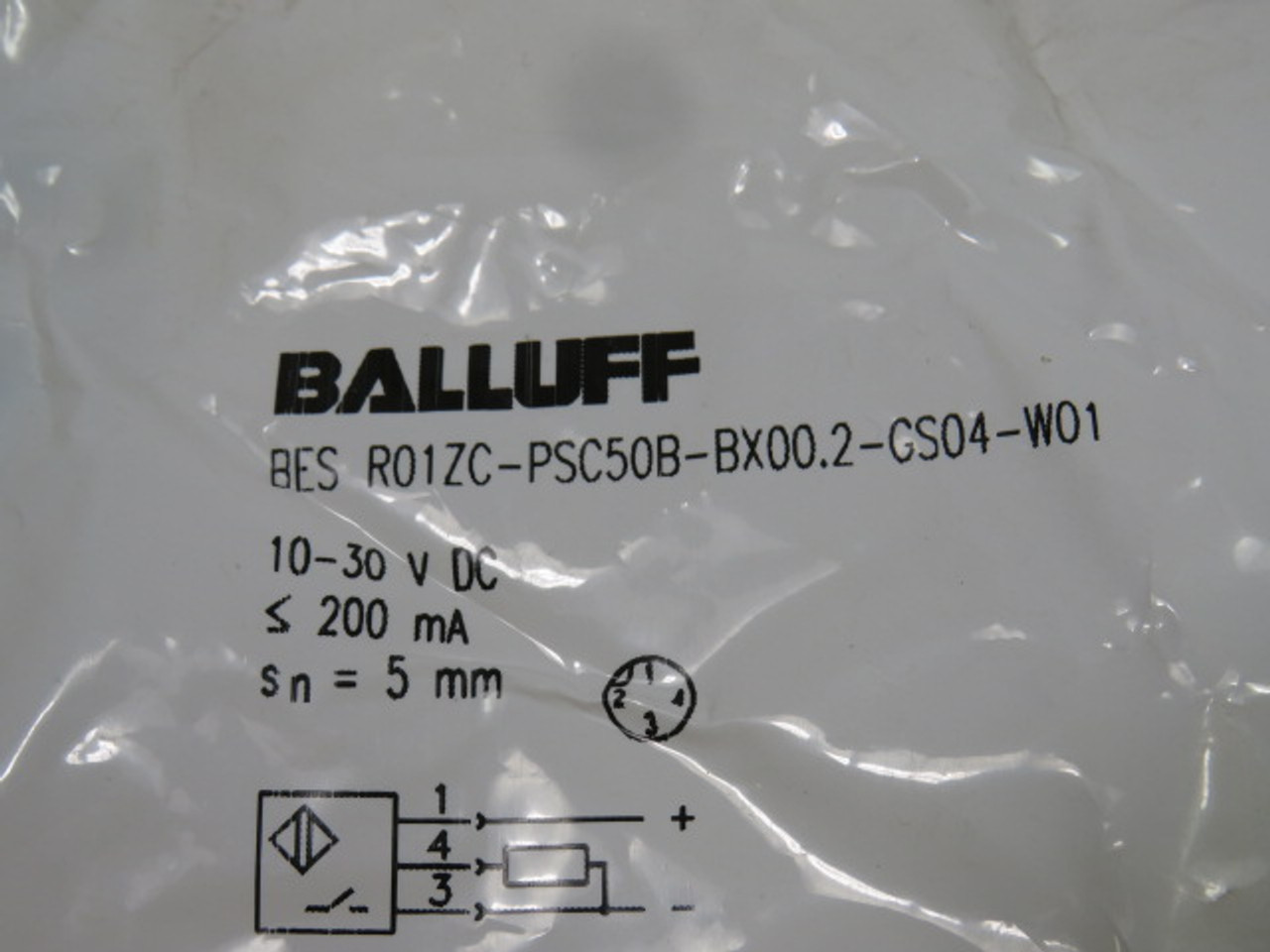 Balluff BES-R01ZC-PSC50B-BX00.2-GS04-W01 Proximity Sensor 10-30Vdc 200mA ! NWB !