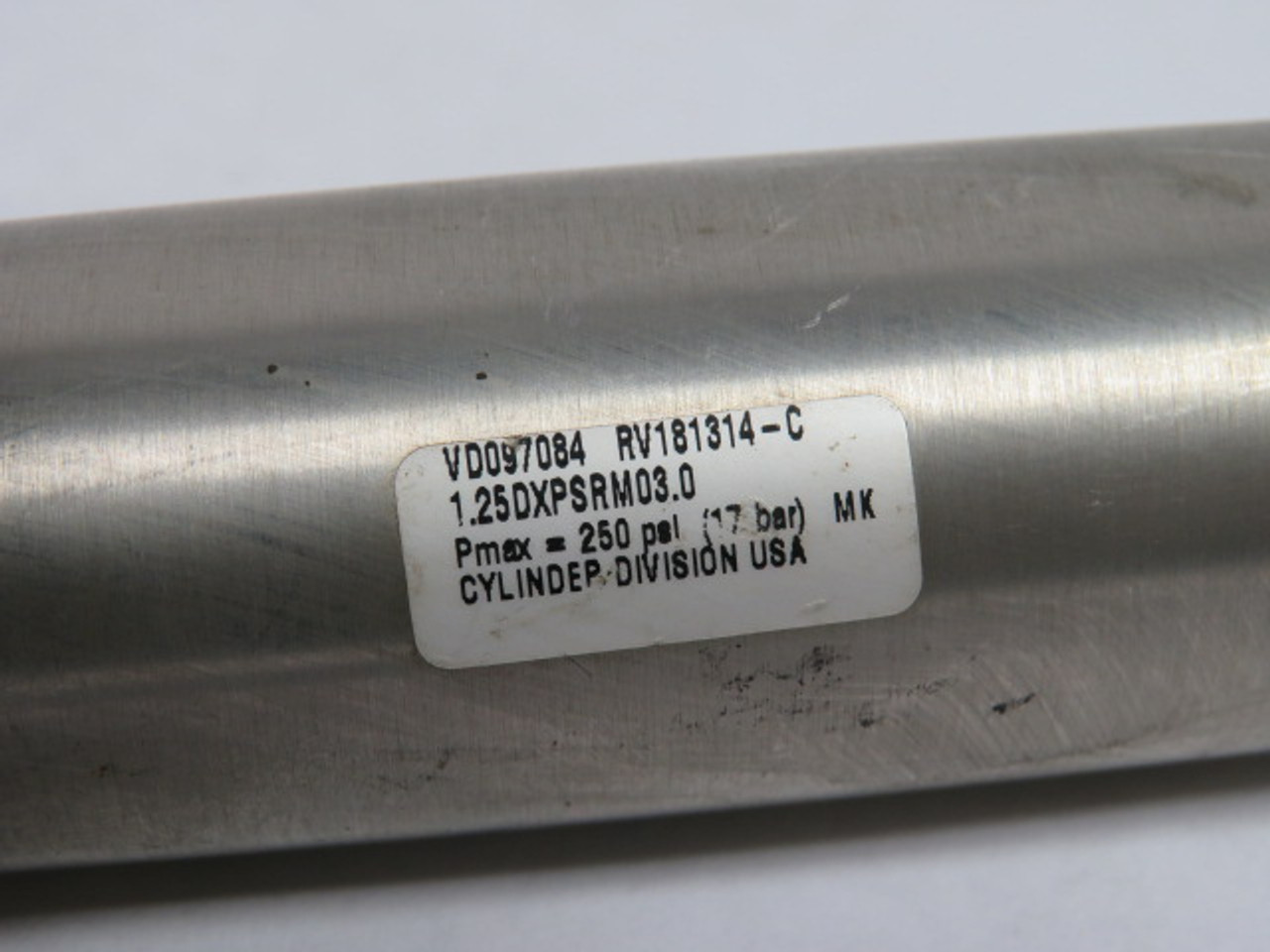 Parker 1.25DXPSRM03.0 Pneumatic Cylinder 1.25" Bore 3" Stroke USED