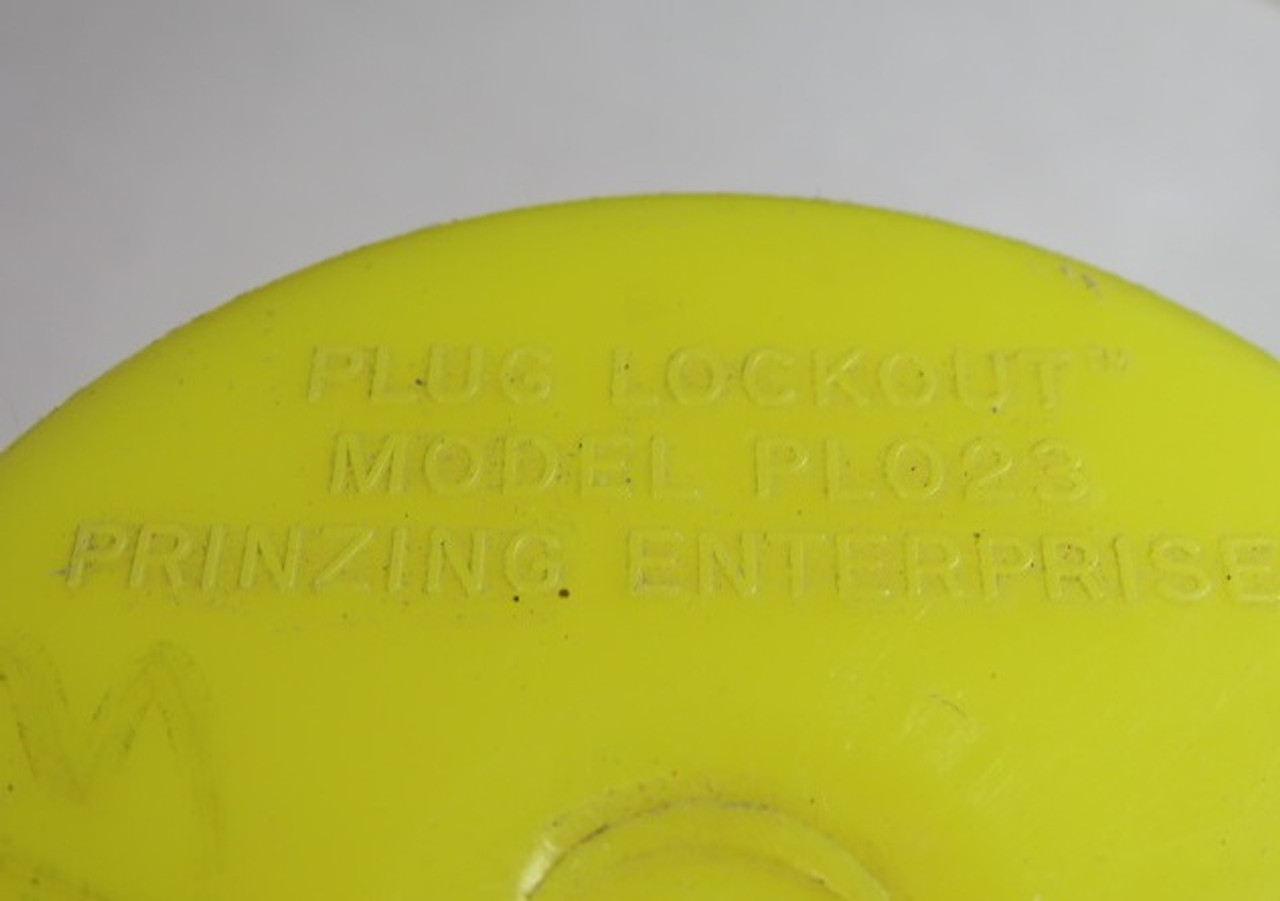 Prinzing Enterprises PLO23 Yellow Plug Lockout Device USED