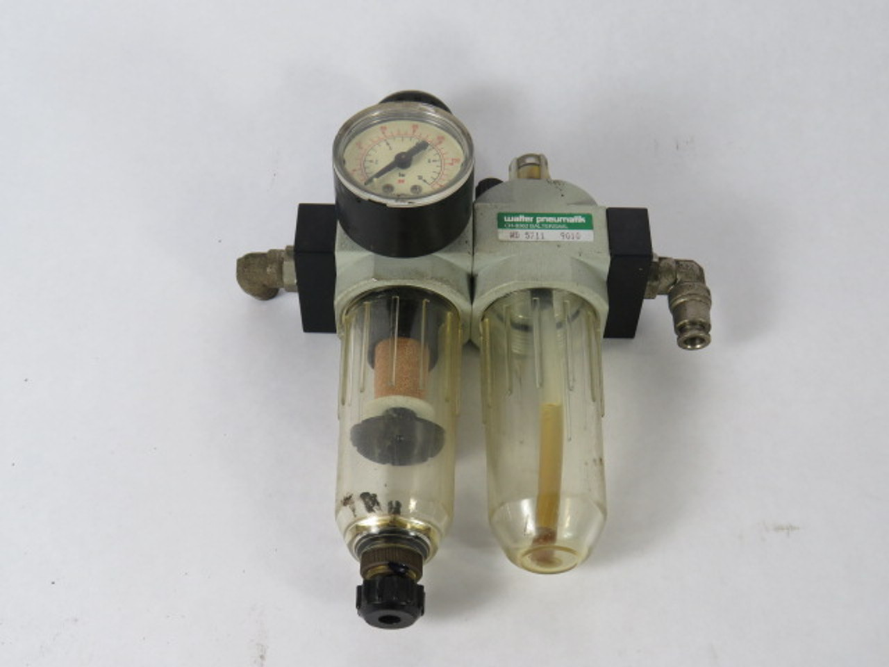 Walter Pneumatik Pneumatic Filter Regulator W/ Lubricator & Gauge USED