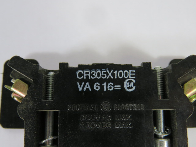 General Electric CR305X100E Auxiliary Contact 600VAC 250VDC USED