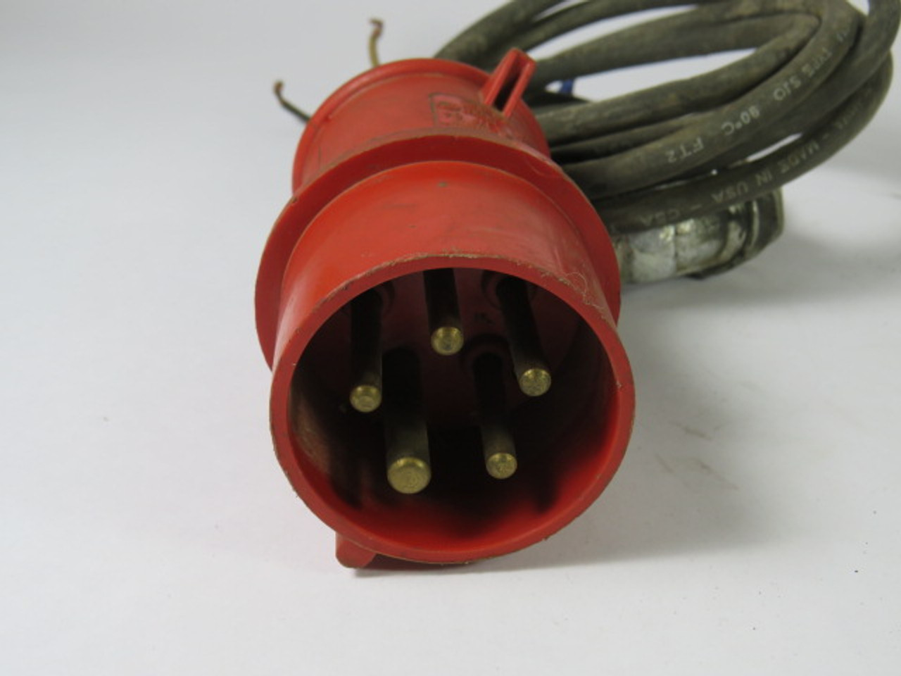 CeeNorm Type-64 Male Plug W/ Cable 16A-6h 220/380V 240/415V 3P+N+E USED