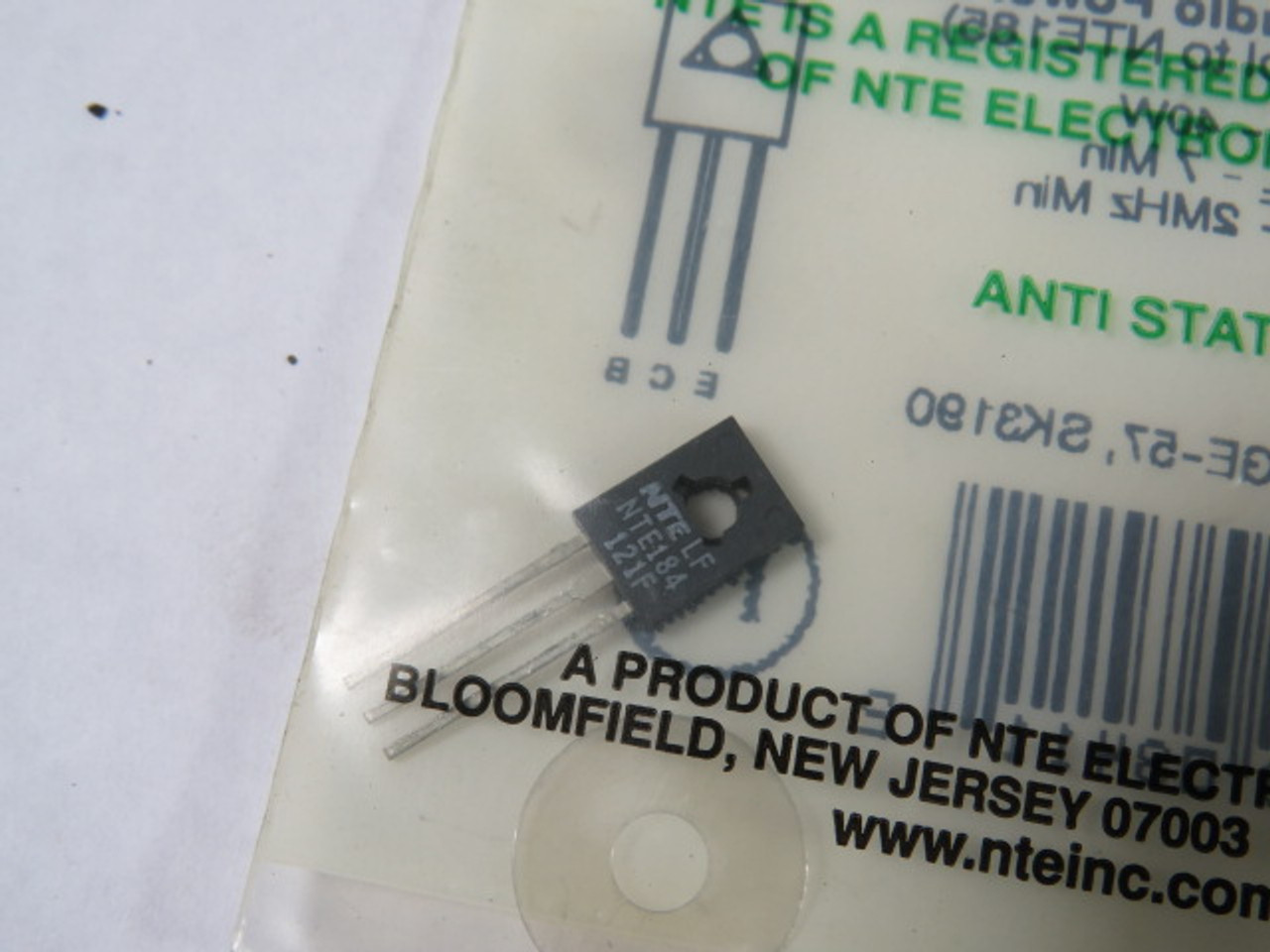 NTE NTE184 Single Transistor 80V 2MHz 40W 4A 80hFE 3-Pins ! NWB !