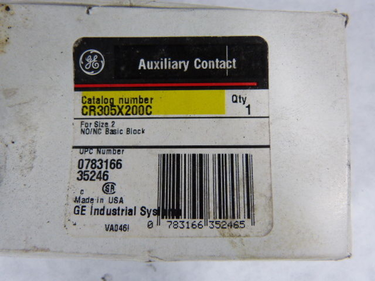 General Electric CR305-200C Auxiliary Contact Block ! NEW !