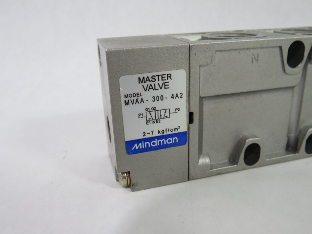 Mindman MVAA-300-4A2 5 Port Solenoid Valve 2-7Kgf/cm2 .8mPa 3/8" PT USED