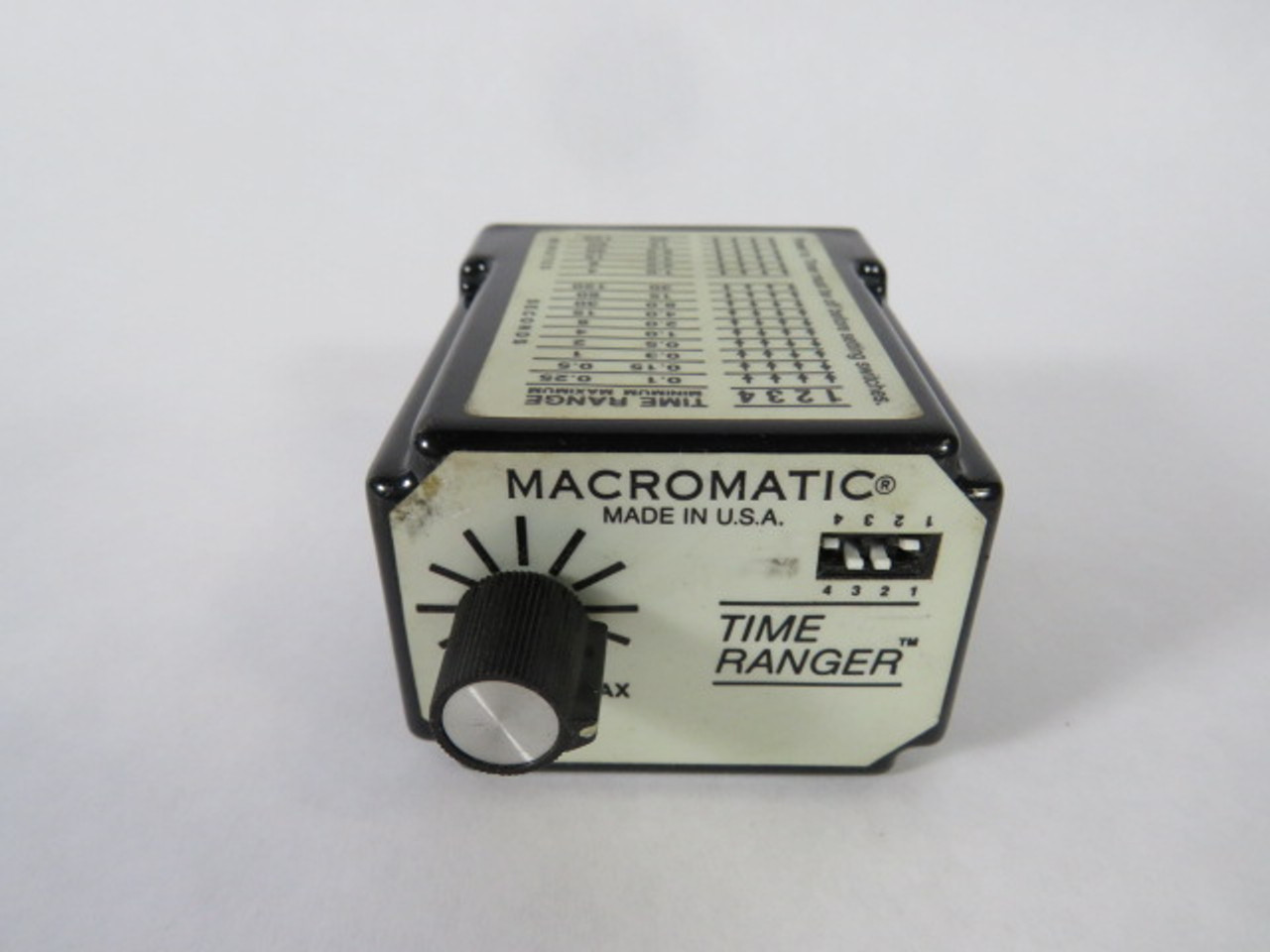 Macromatic SS-60222 Time Delay Relay 0.1sec-120min 120VAC/DC 10A 8-Pin USED