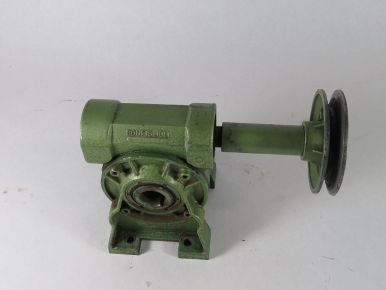 Bonfiglioli VF49/A Worm Gear Box 18:1 Ratio 0.8HP C/W Pulley USED