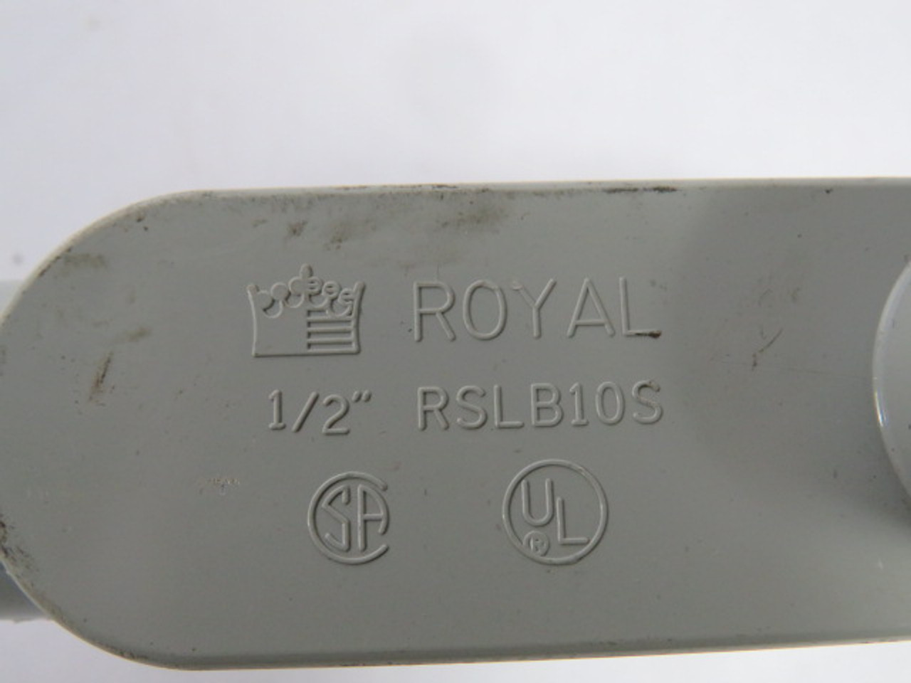 Royal RSLB10S Conduit Body W/ Cover Type LB 2-Hole 1/2" NPT USED