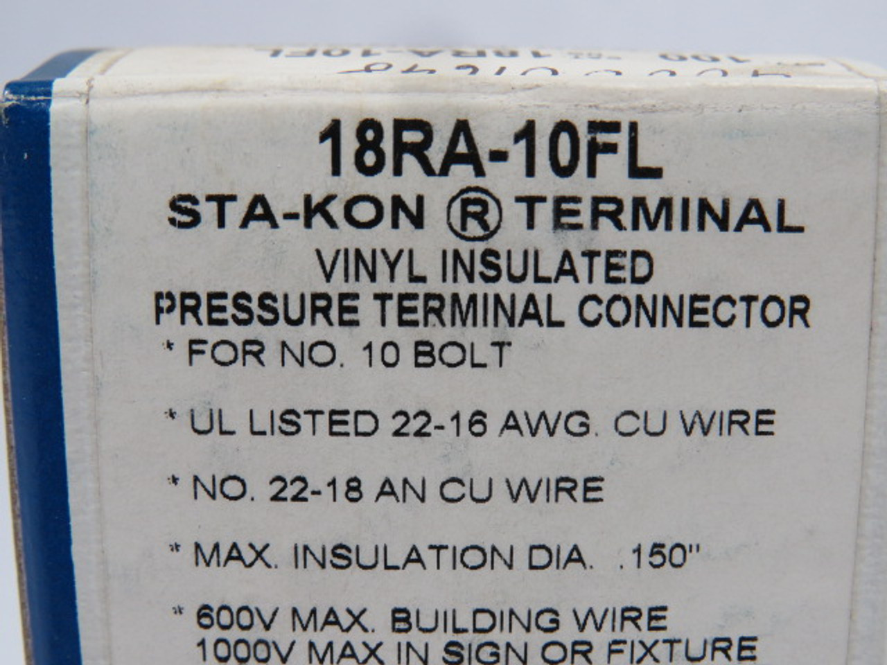 Thomas & Betts 18RA-10FL Fork Pressure Terminal Connector Lot of 100 ! NEW !