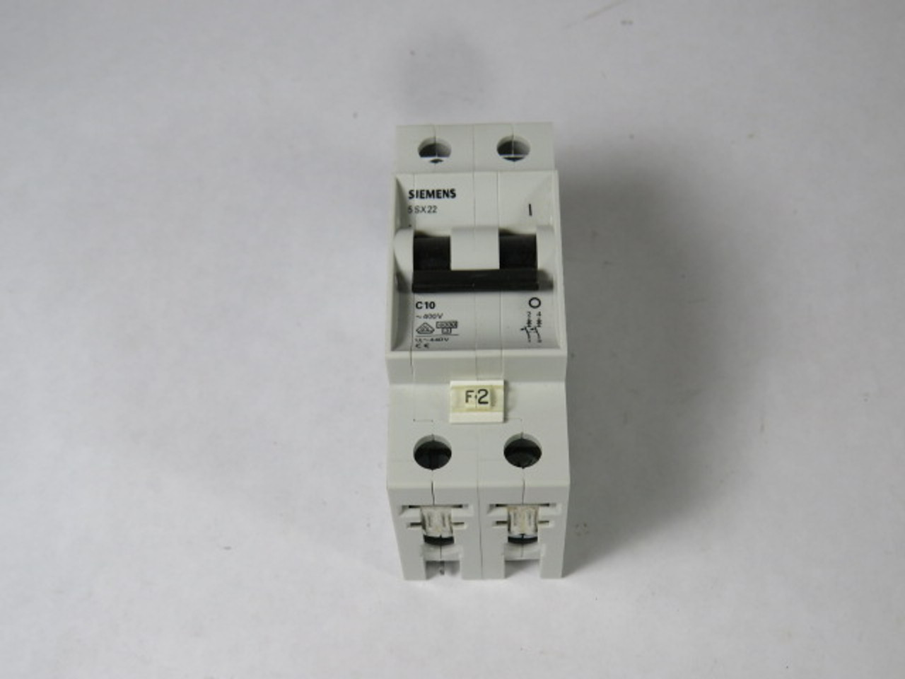 Siemens 5SX22-C10 Circuit Breaker 10A 400VAC 2P USED