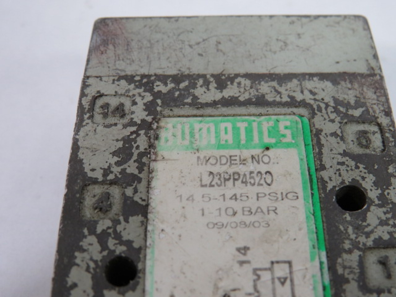 Numatics L23PP4520 Pilot Solenoid Valve 14.5-145PSIG 1-10BAR USED