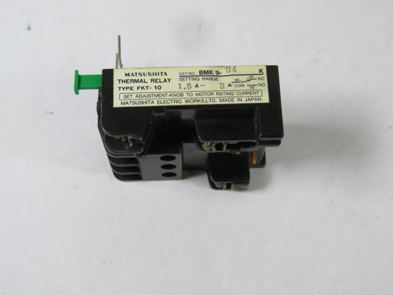 Matsushita BMK9-04-K Thermal Relay 1.8-3A USED