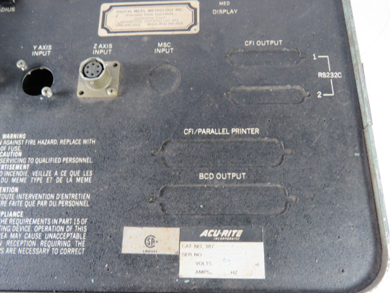 Acu-Rite 387-5884000 Digital Readout System Display ! AS IS !