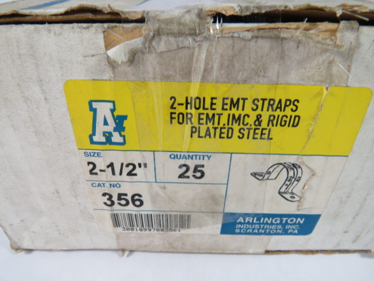 Arlington 356 2-Hole EMT Straps 2-1/2" 25pcs ! NEW !