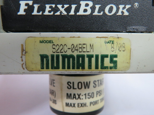 Numatics S22C-04BK Quick Exhaust Start Valve 1/2" NPT 24VDC MODIFIED USED