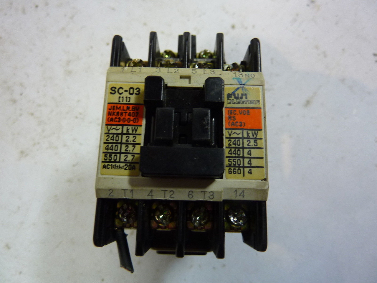 Fuji SC-03 Contactor 20 Amp 24VDC USED