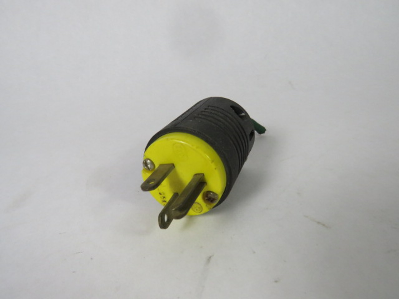 Pass & Seymour 5466-X Yellow/Black Hard Use Plug 20A 250V 3W 2P USED