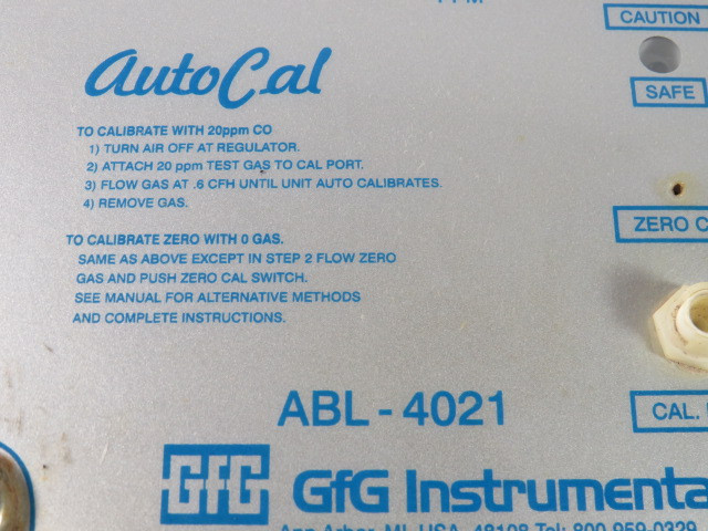 GFG Instrumentation Carbon Monoxide Respiratory Air Monitor Autocal USED