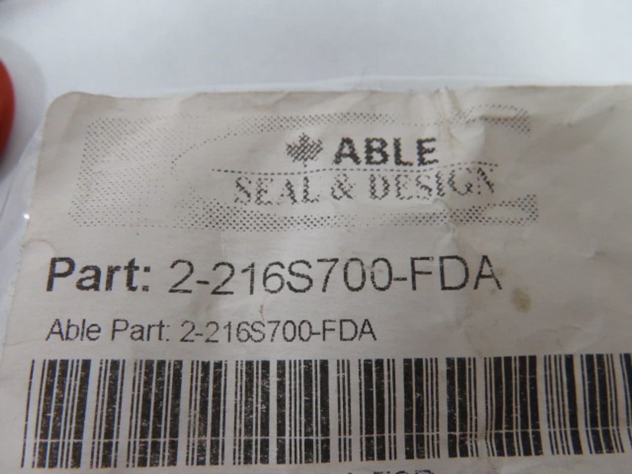 Able Seal 2-216S700-FDA Silicon O-Ring 28.17mm ID 35.25mm OD Lot of 34 USED