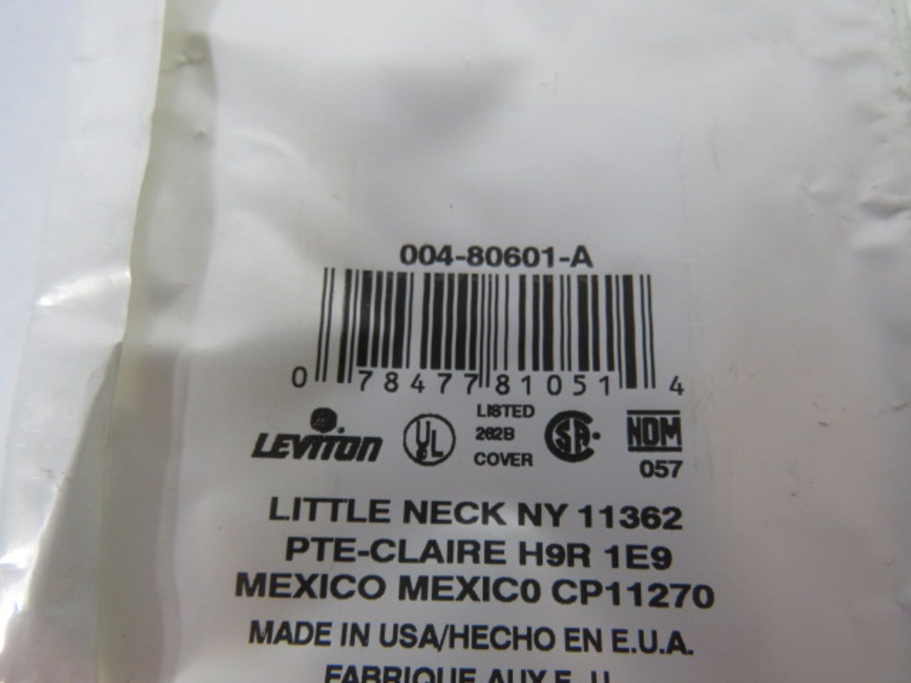 Leviton 004-80601-A Almond 1-Gang Decora Wall Plate ! NWB !