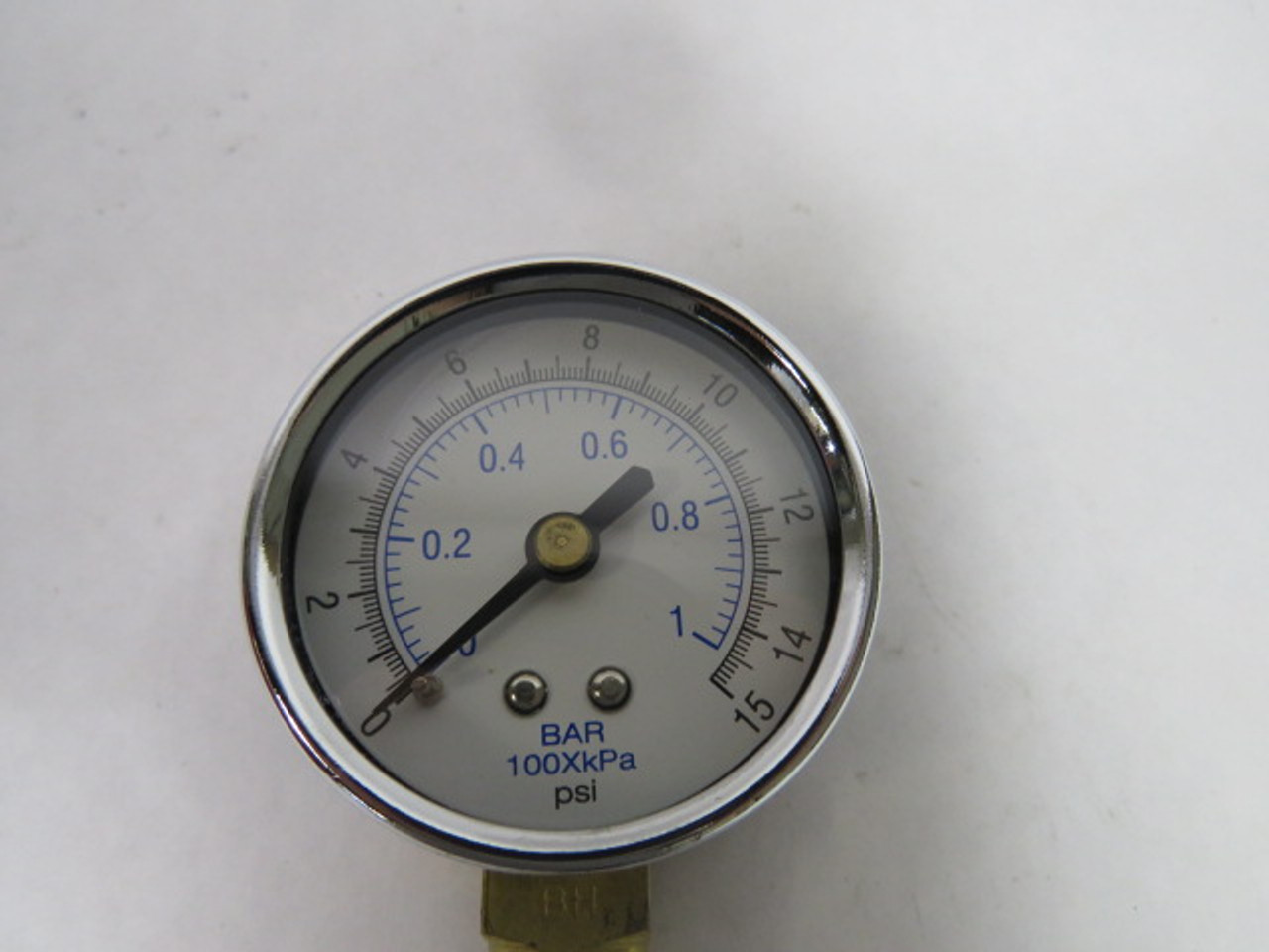 Generic 101D-204B Dry Pressure Gauge 15PSI 1BAR 2" Diameter 1/4"NPT ! NEW !