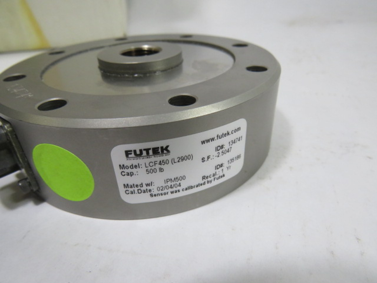 Futek LCF450 L2900 Pancake Load Cell 500lbs use w/IPM500 ! NEW !