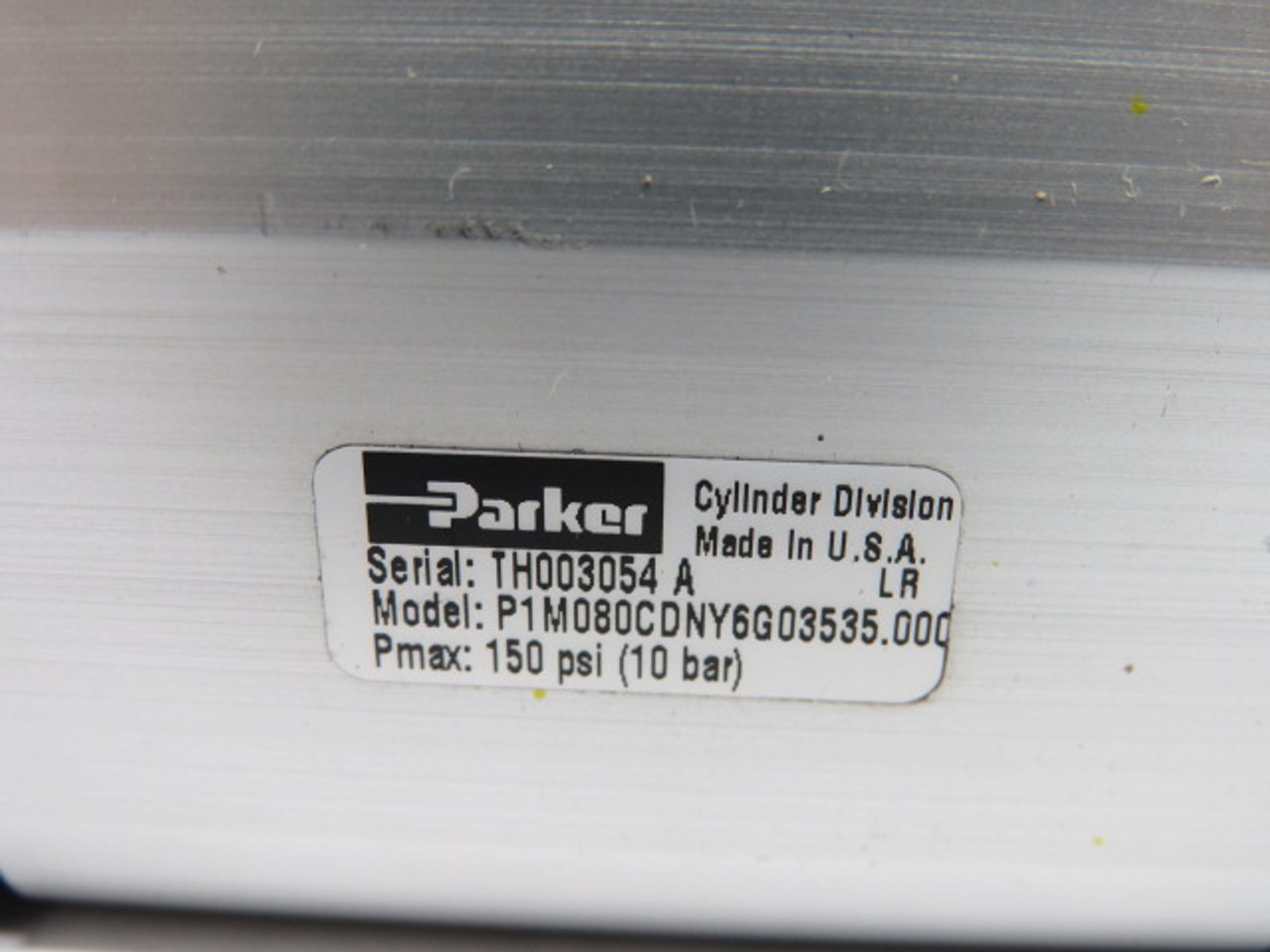 Parker P1M080CDNY6G03535.000 Compact Cylinder 80mm Bore 35mm Stroke USED
