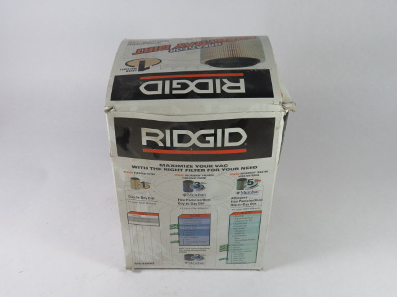 Ridgid VF4000 Quik-Lock Pleated Paper Filter For Everyday Dirt & Dust ! NEW !