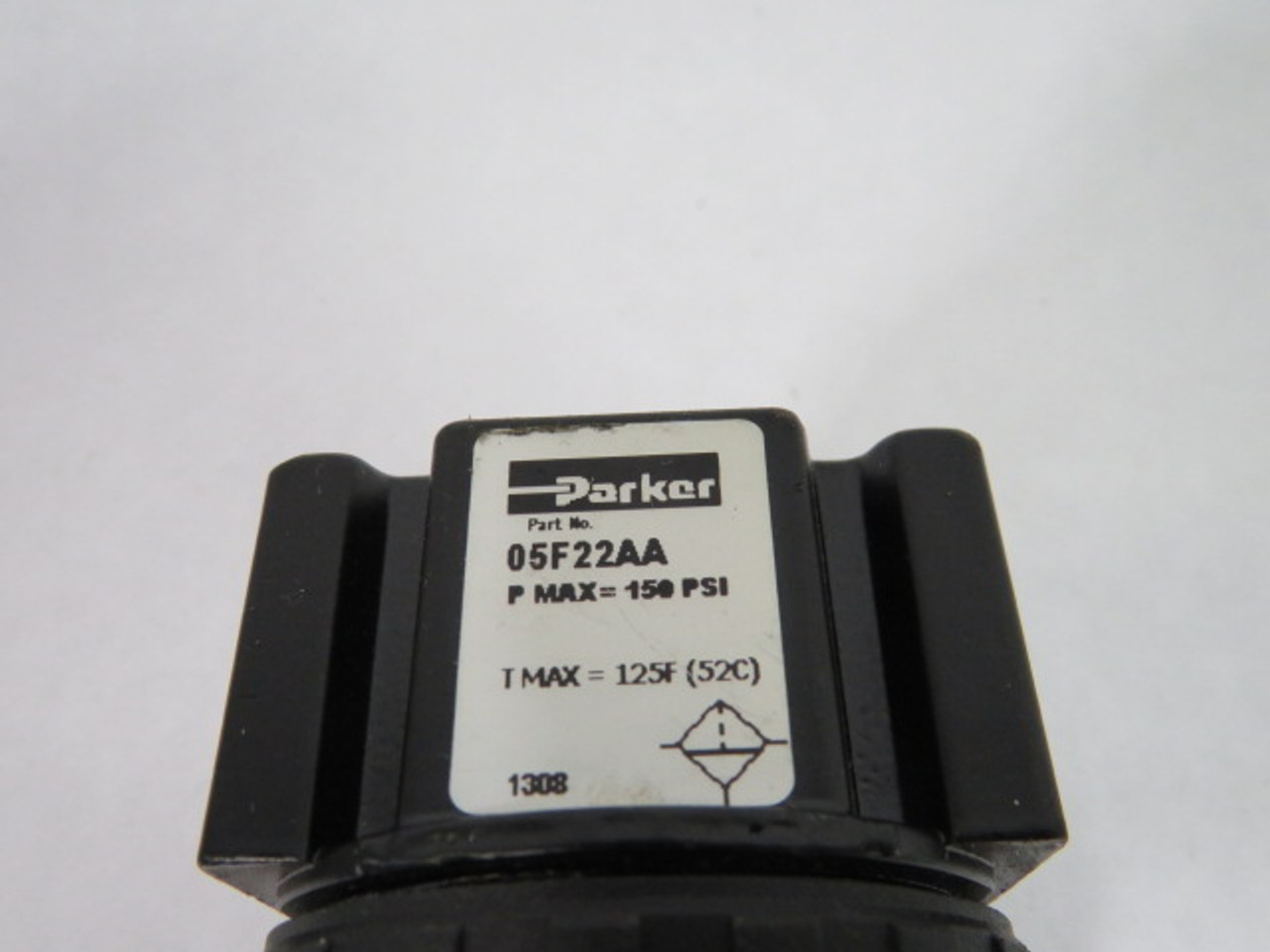Parker 05F22AA Mini Filter Regulator 3/8"NPT 150PSI 40 Micron USED